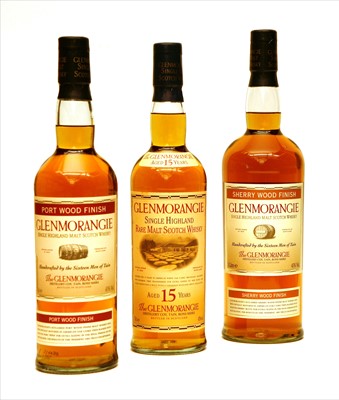 Lot 94 - Assorted Glenmorangie: Sherry Wood Finish; Port Wood Finish and Aged 15 Years