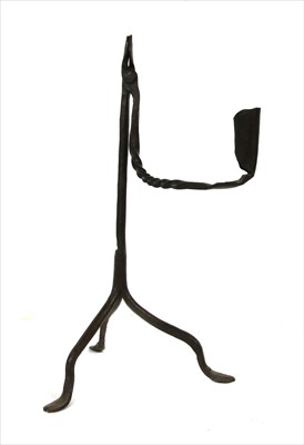 Lot 244 - An iron rushlight holder