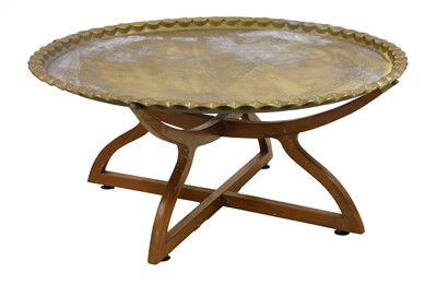 Lot 30 - A brass top table