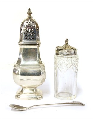 Lot 29 - A modern silver sugar caster