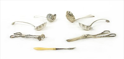 Lot 55 - A pair of George III silver sauce ladles
