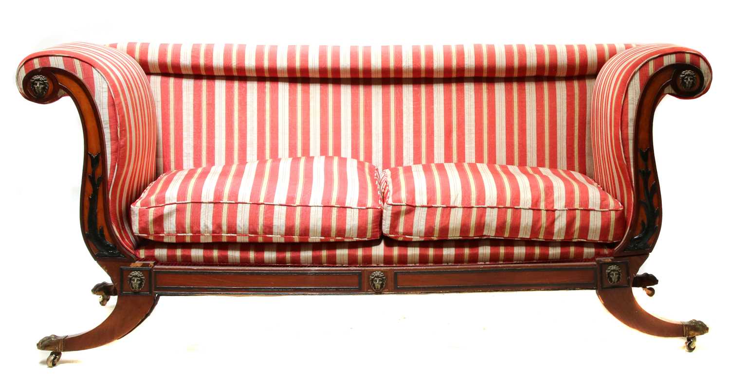 Lot 324 - A Regency mahogany settee