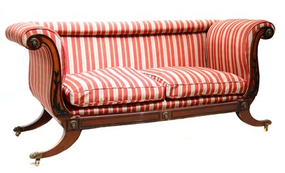 Lot 324 - A Regency mahogany settee
