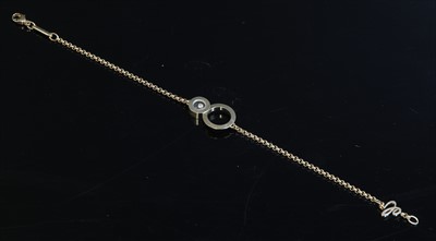 Lot 297 - An 18ct rose gold Chopard 'Happy 8' diamond set bracelet