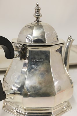 Lot 56 - An extensive George V hallmarked silver tea and coffee set