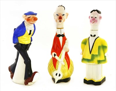 Lot 284 - Three Goebel figural decanters