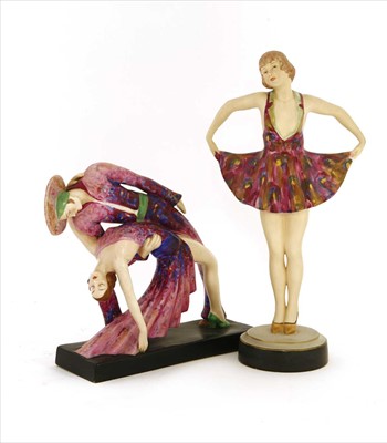 Lot 287 - A Royal Dux figure of a girl