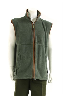 Lot 1165 - A Schoffel gentleman's green sporting waistcoat, a pair of Harkila hunting trousers