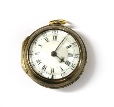 Lot 89 - A George II silver gilt pair cased pocket watch