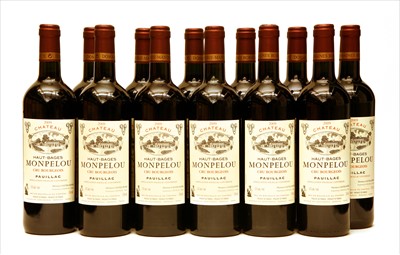 Lot 219 - Château Haut-Bages, Monpelou, Pauillac, Cru Bourgeois Supérieur, 2009, 12 bottles (boxed)
