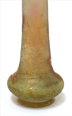 Lot 116 - A Daum miniature cameo glass vase