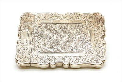 Lot 205 - A Victorian sterling silver card case