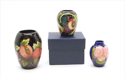 Lot 436 - A Moorcroft vase decorated in a peach design