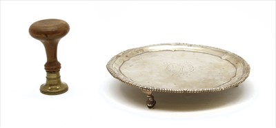 Lot 130 - A George III silver waiter