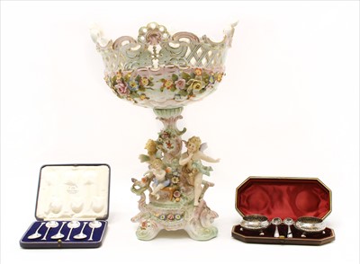 Lot 159 - A continental ceramic comport