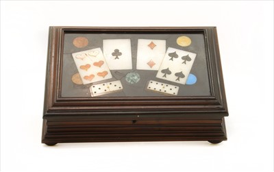 Lot 260 - A pietra dura card box