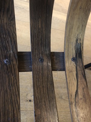 Lot 390 - A rosewood dining suite
