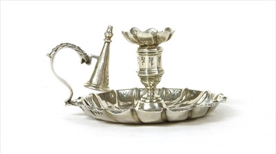 Lot 184 - A Victorian silver chamber stick