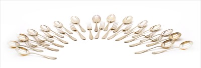 Lot 69 - A modern silver part cutlery set