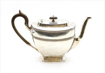 Lot 145 - A silver teapot