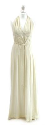Lot 968 - A Missoni cream silk halter-neck maxi dress