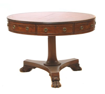 Lot 306 - A Regency mahogany drum table