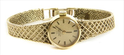 Lot 188 - A ladies' 9ct gold Omega automatic bracelet watch