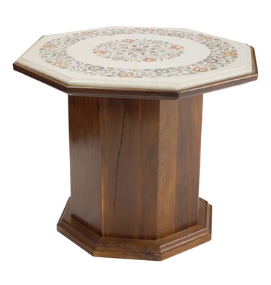 Lot 162 - A pietra dura marble octagonal table top