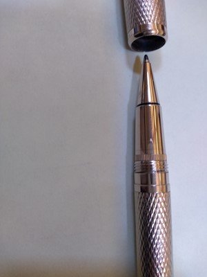 Lot 248 - A Dunhill 'Sentryman' palladium plated rollerball pen