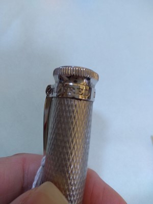 Lot 248 - A Dunhill 'Sentryman' palladium plated rollerball pen