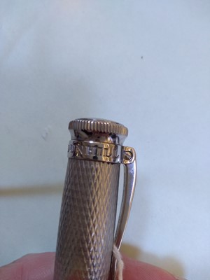 Lot 248 - A Dunhill 'Sentryman' palladium plated rollerball pen