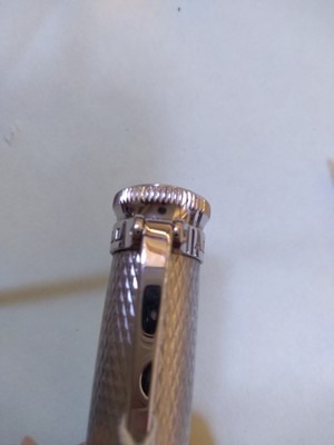 Lot 248 - A Dunhill 'Sentryman' palladium plated rollerball pen