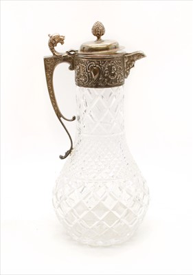 Lot 260 - A silver mounted claret jug