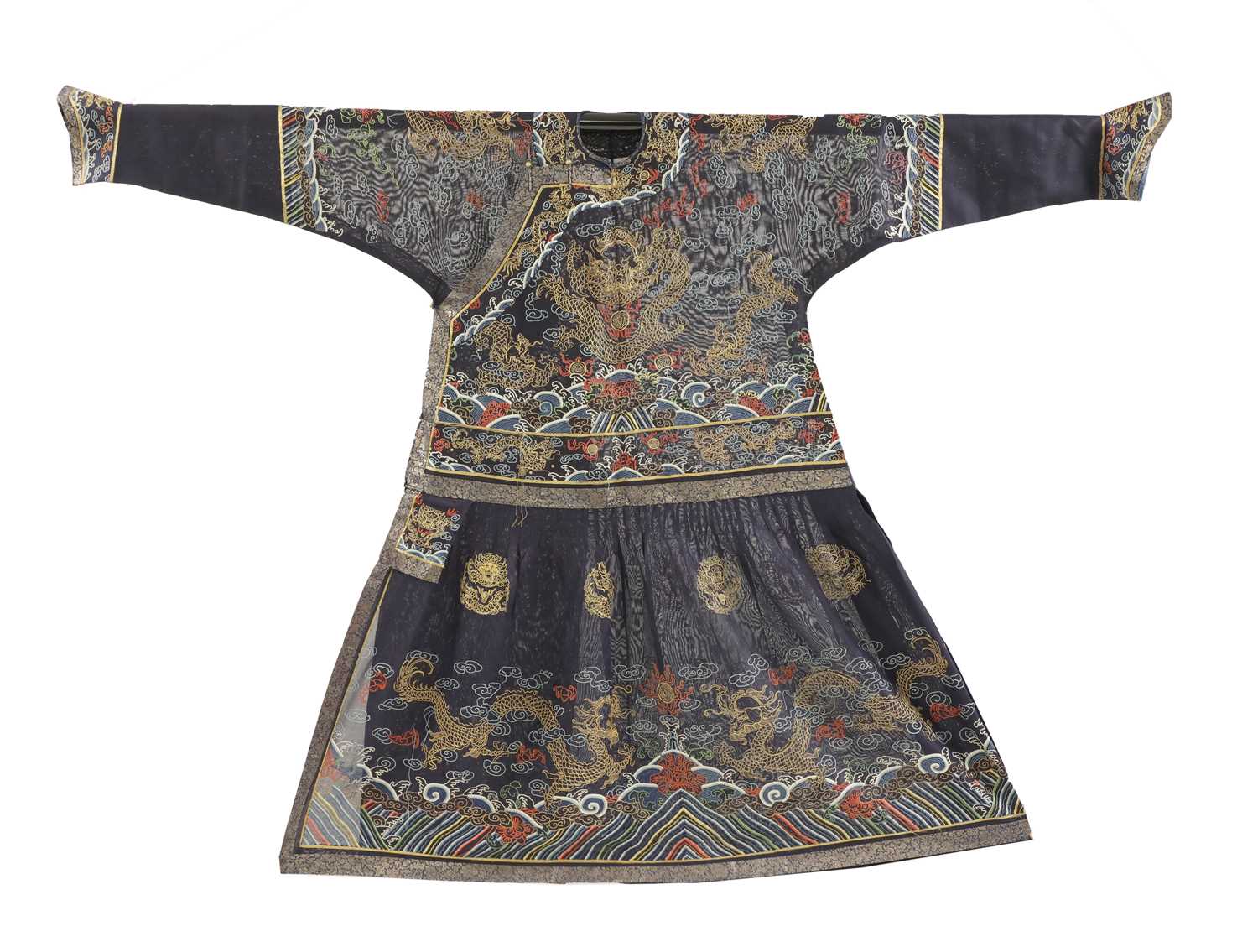 Lot 99 - A Chinese embroidered chaofu