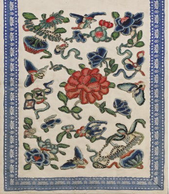 Lot 104 - A Chinese embroidered skirt