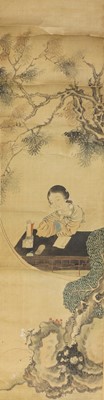 Lot 213 - A pair of Chinese gouache paintings