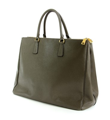 Lot 421 - A Prada Saffiano Lux Graphite leather bag