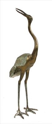 Lot 315A - A bronze crane