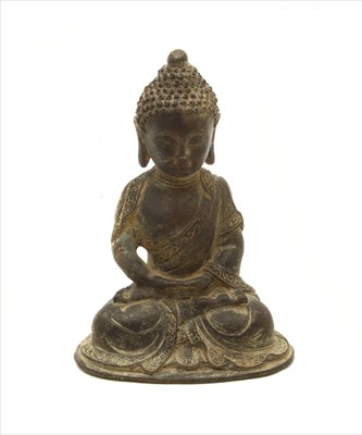 Lot 197 - A Chinese bronze buddha