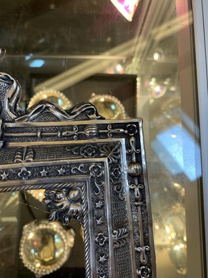 Lot 82 - A French First Empire white metal photograph frame