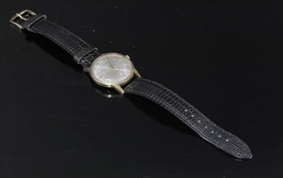Lot 373 - A gentlemen's 9ct Garrard automatic strap watch, c.1970