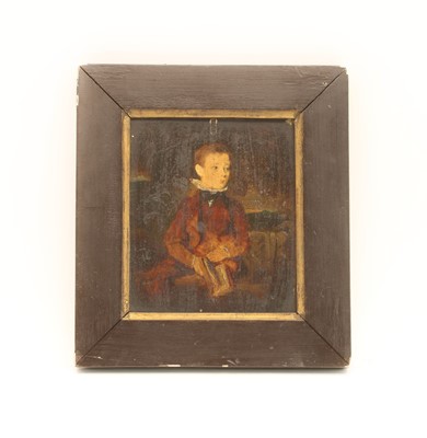 Lot 474 - English School - portrait of a young man, oil on panel