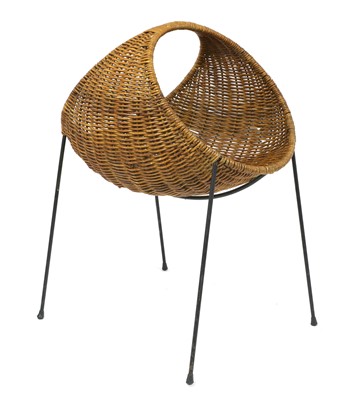 Lot 162 - An Italian cane magazine rack