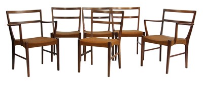 Lot 159 - A set of six Danish rosewood dining chairs