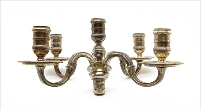 Lot 191 - A silver candelabra