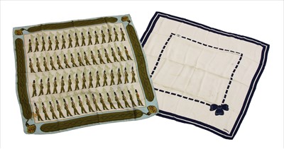 Lot 1112 - A Hermès and Chanel scarf, and others