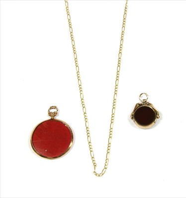 Lot 12 - A 9ct gold swivel fob