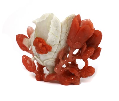 Lot 223 - A Chinese agate carving