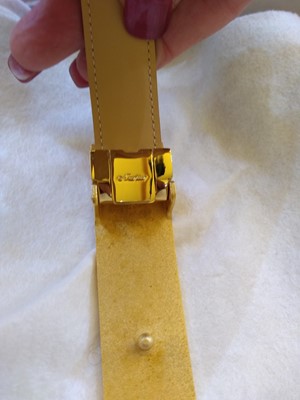 Lot 247 - A Cartier beige leather 'Love' belt