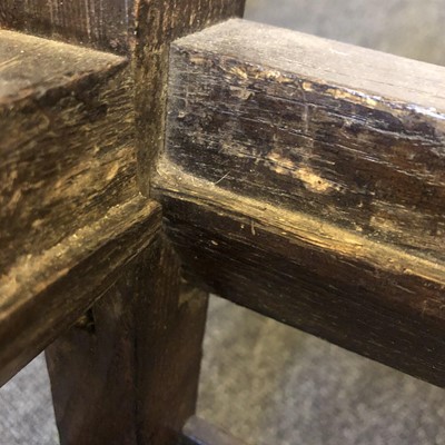 Lot 224 - A pair of rare Arts and Crafts oak armchairs